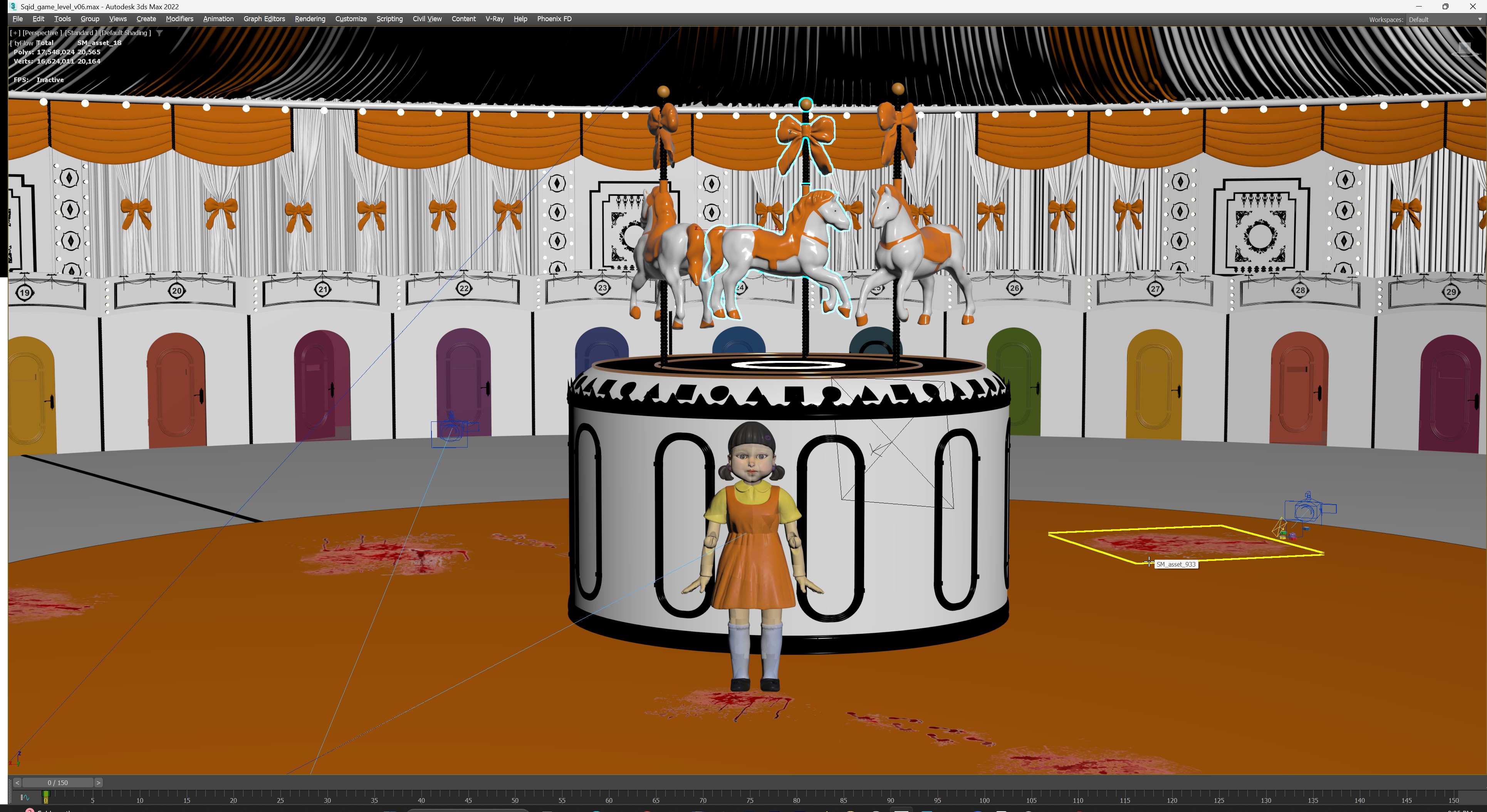 Squid Game Arena Mingle Carousel Scene 3D model_36