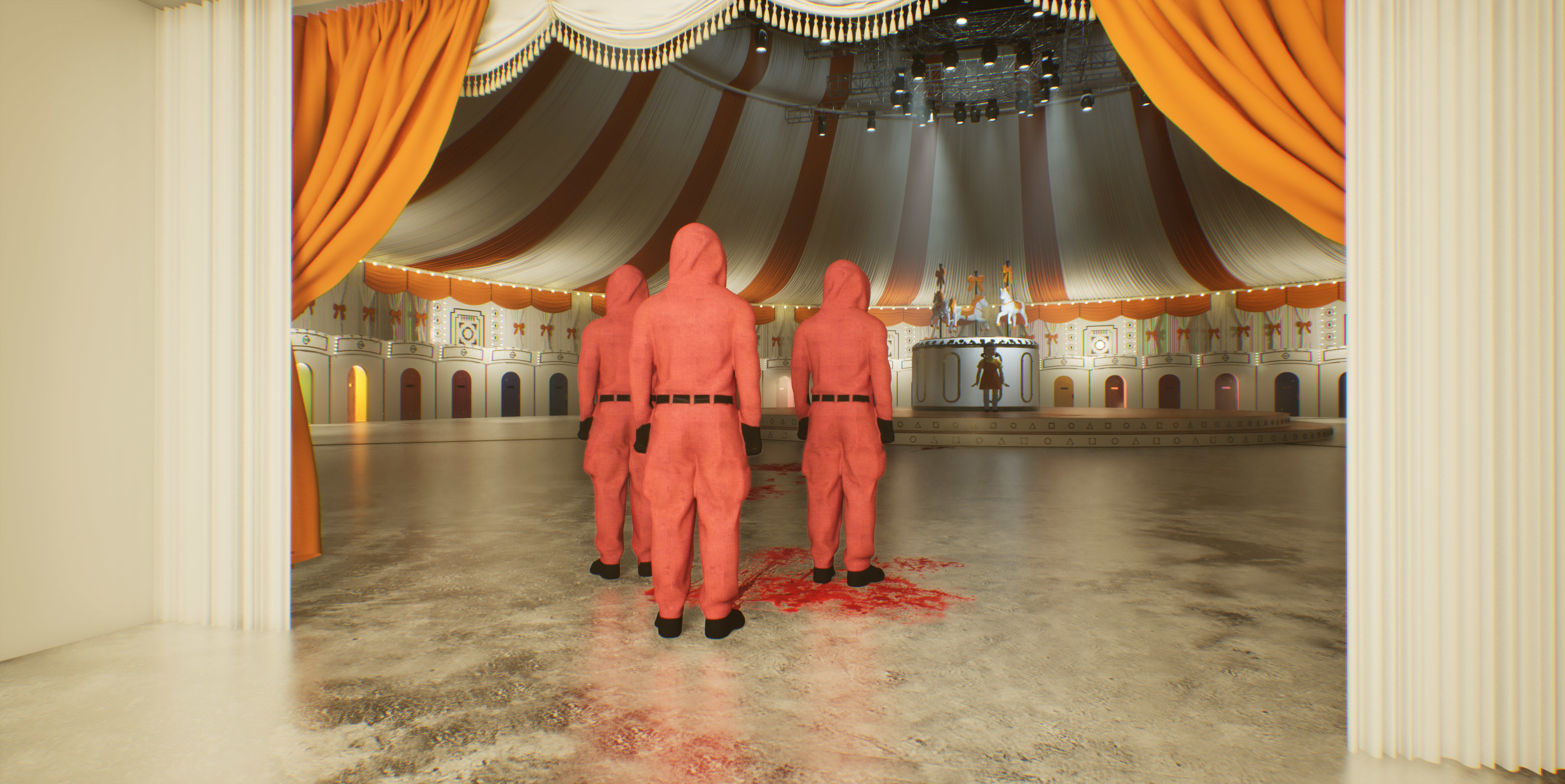 Squid Game Arena Mingle Carousel Scene 3D model_32