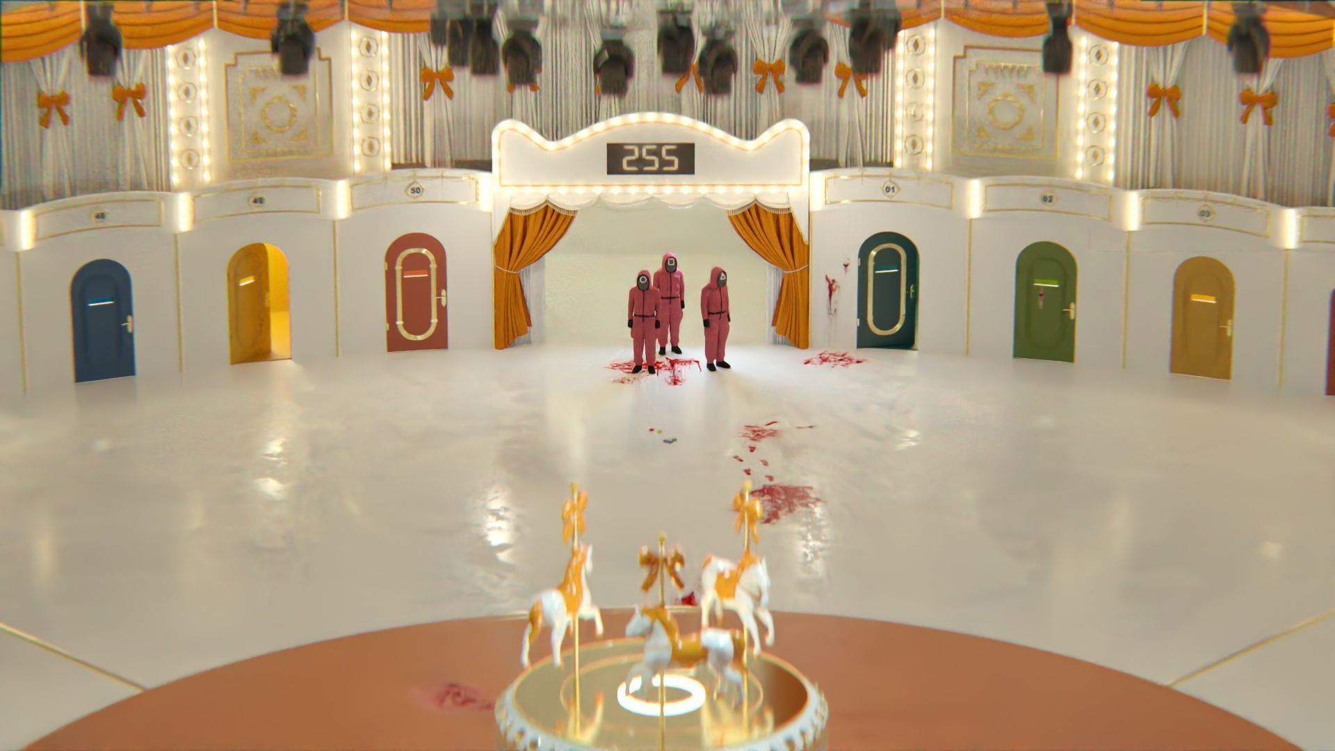 Squid Game Arena Mingle Carousel Scene 3D model_9