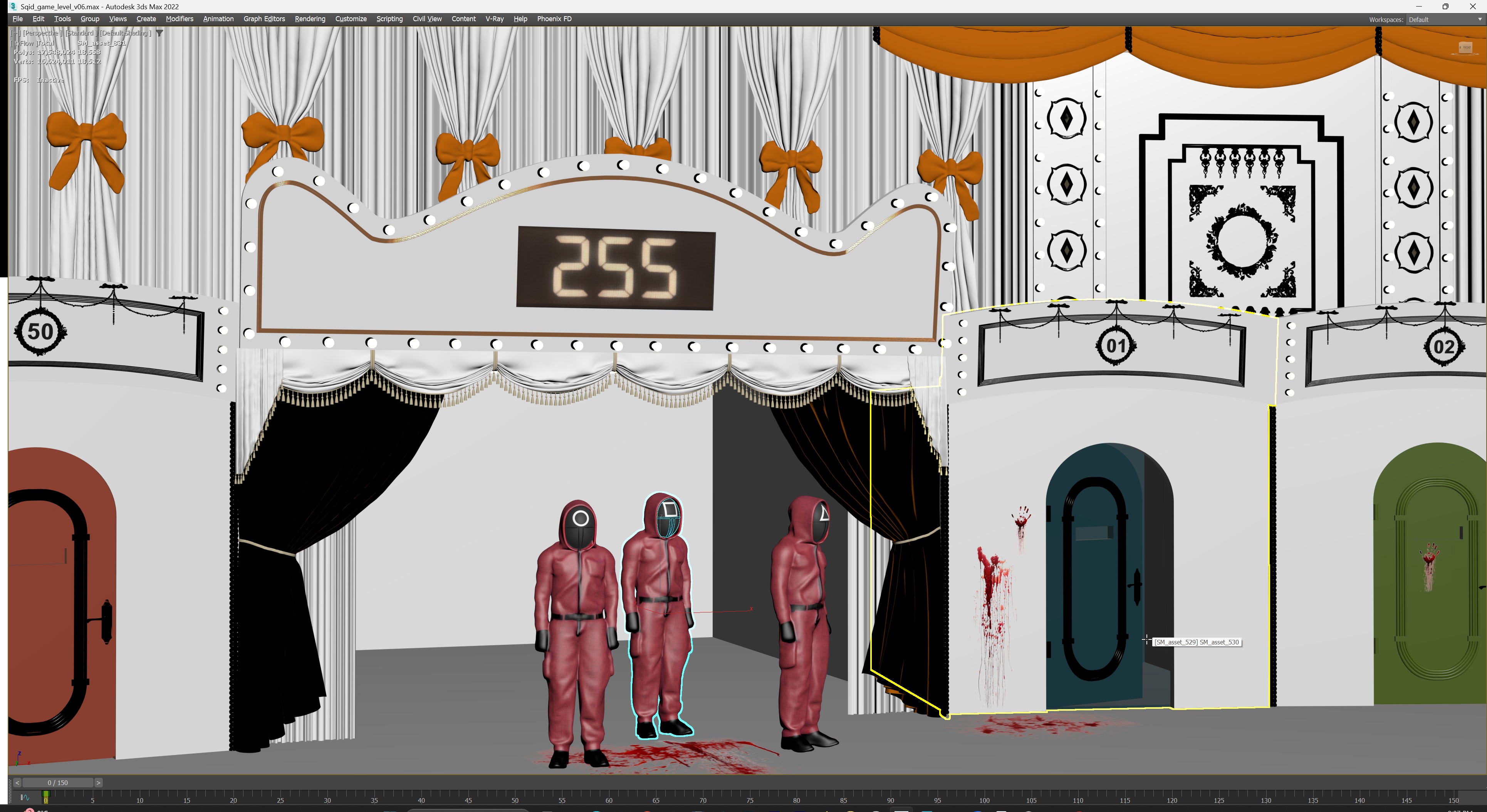Squid Game Arena Mingle Carousel Scene 3D model_43