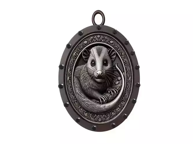 Opossum Animal Pendant