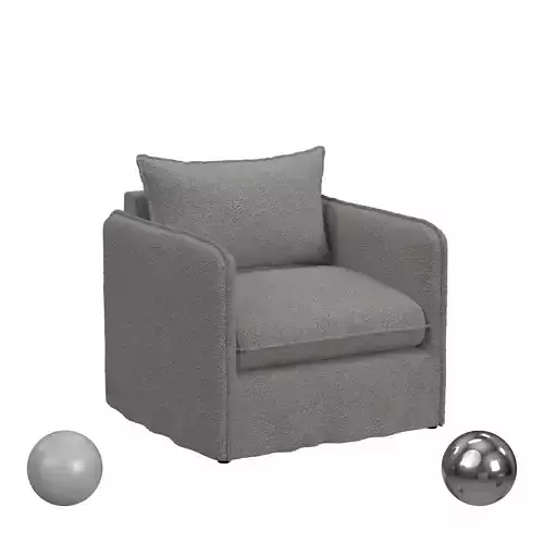 Threshold Berea Slouchy Lounge Chair with French Seams Linen