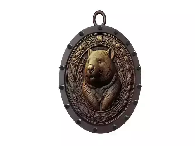 Wombat Animal Pendant