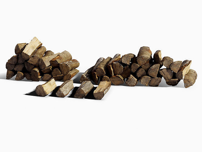 Black Cherry Firewood Pieces 01 Free low-poly 3D model