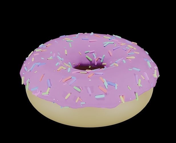Low Poly Donut Low-poly 3D model