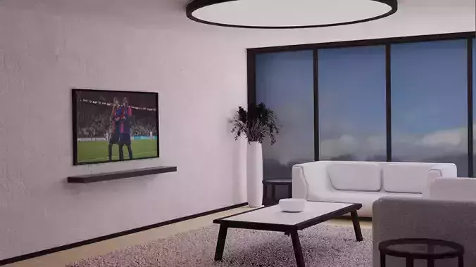 Livingroom and watching football