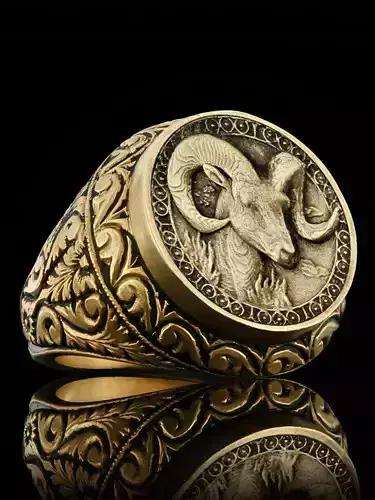 Aries ring for man 