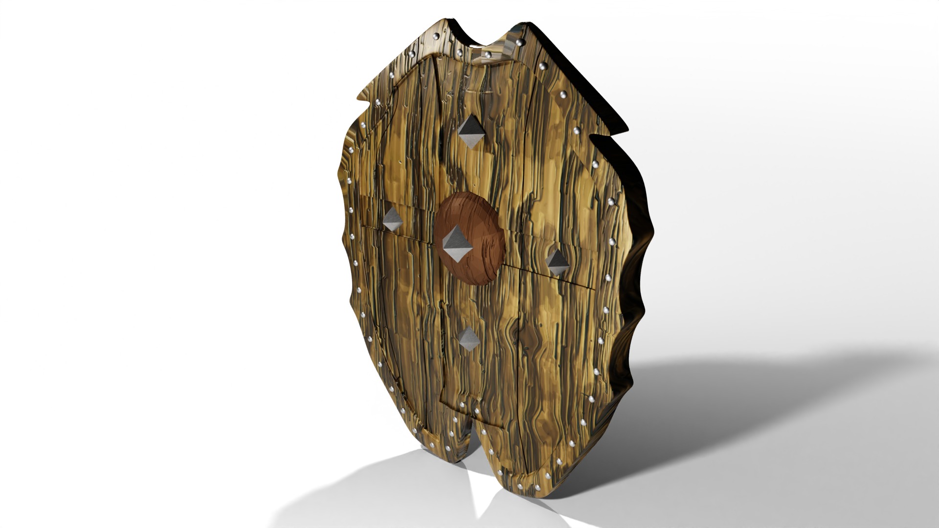 Medieval Shield Low-poly 3D model_1