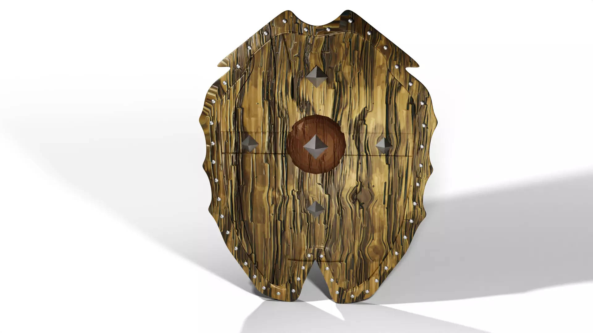 Medieval Shield Low-poly 3D model_0