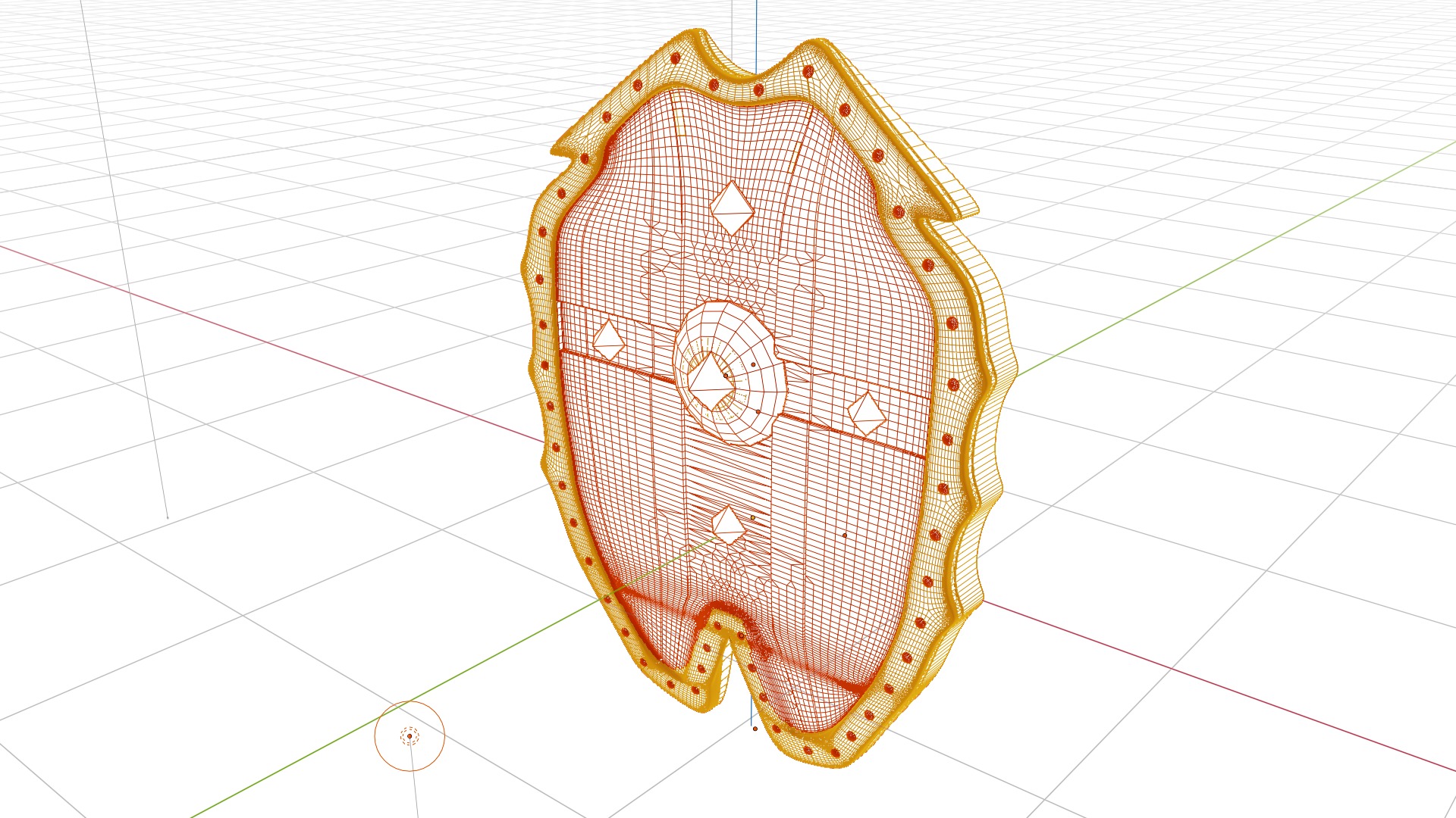 Medieval Shield Low-poly 3D model_3