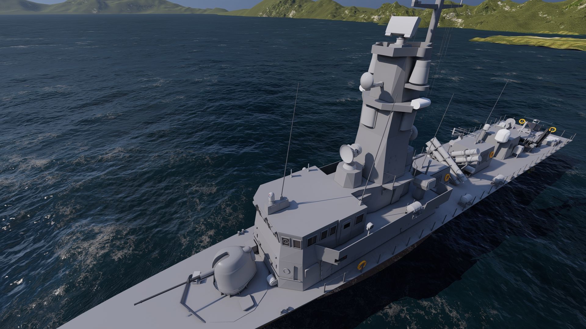 Victory Class Corvette 3D model_11