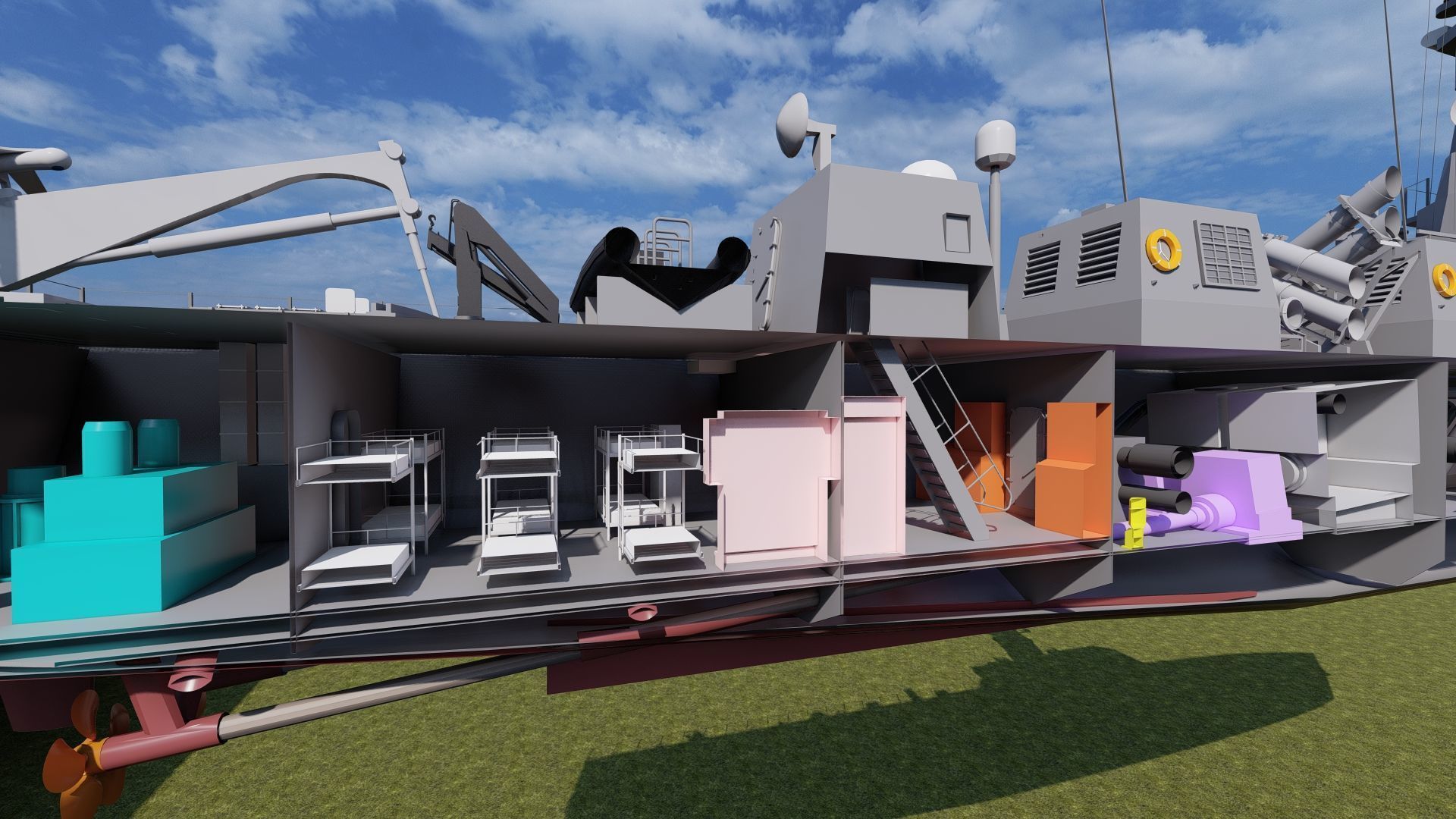 Victory Class Corvette 3D model_17