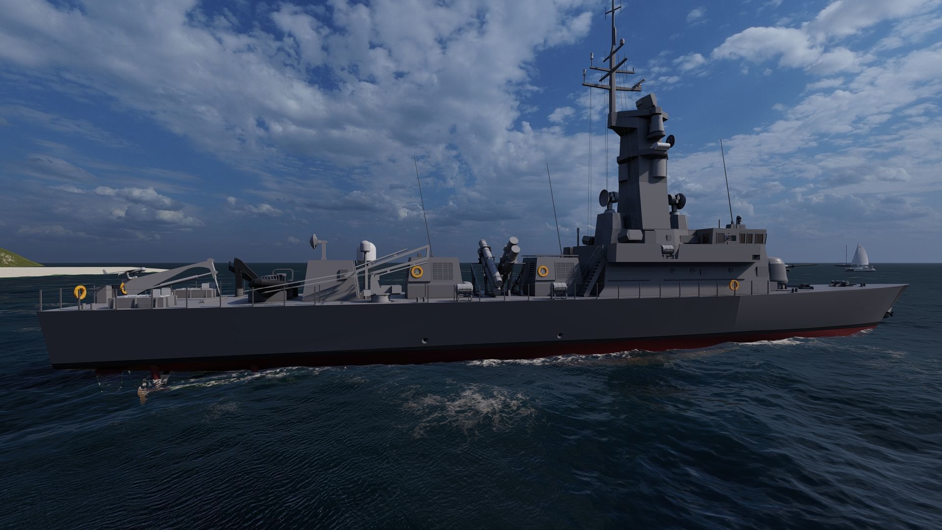 Victory Class Corvette 3D model_1