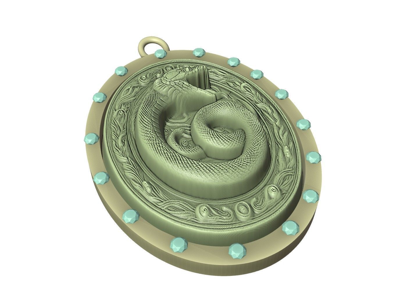 Eel Animal Pendant 3D print model_3