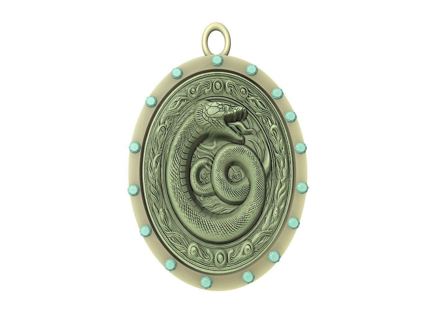 Eel Animal Pendant 3D print model_2
