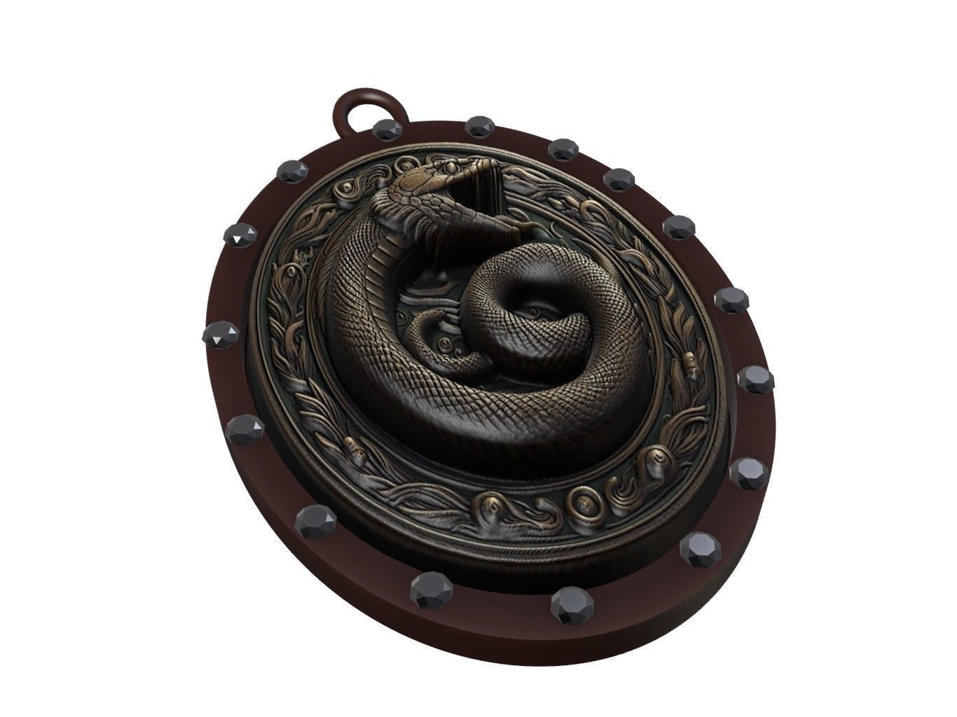 Eel Animal Pendant 3D print model_1
