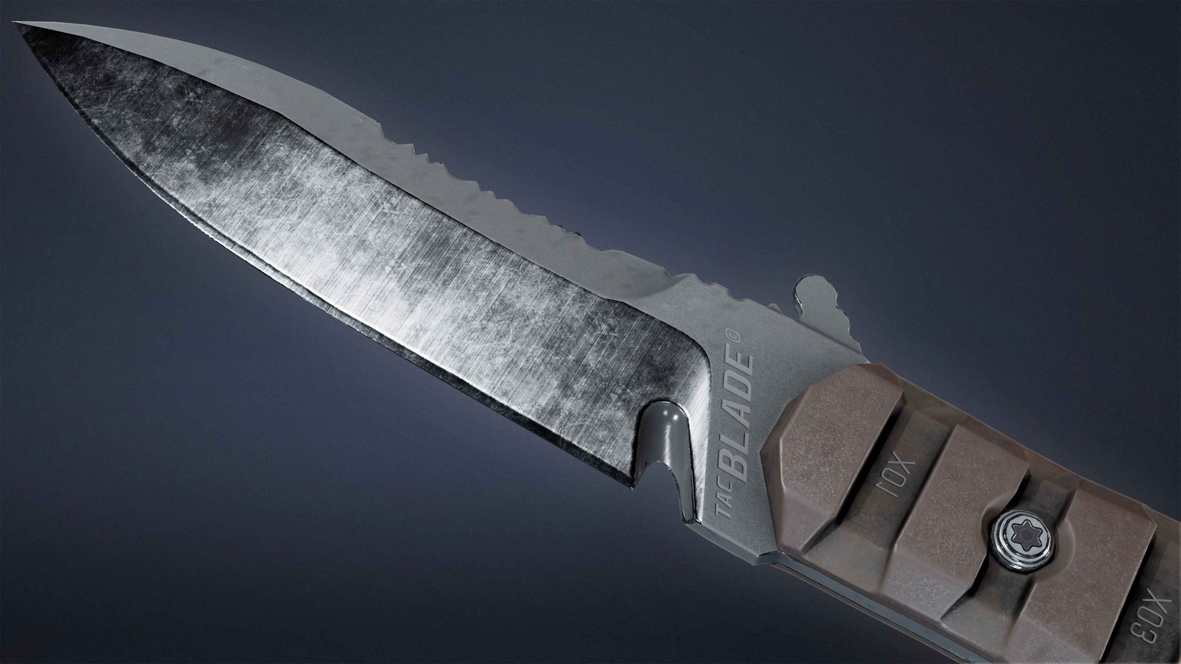 KNIVES - Knife Tactical 04 - LOW POLY Low-poly 3D model_6