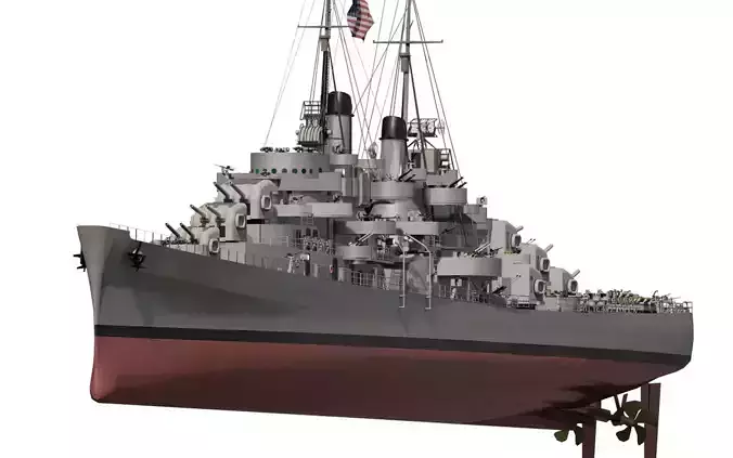 USS Oakland CL 95 3D model