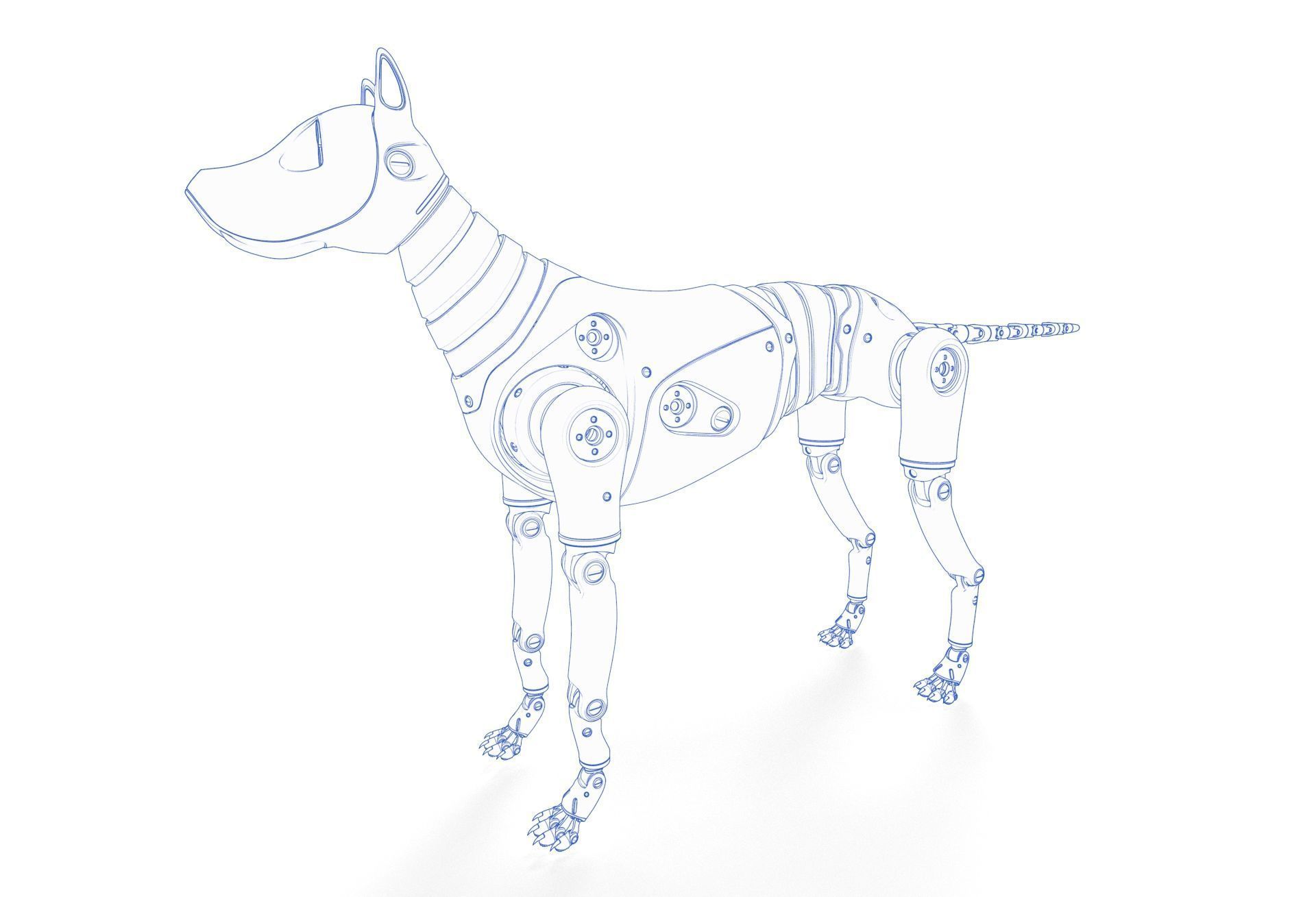 Dummy Robot Dog 3D model_14