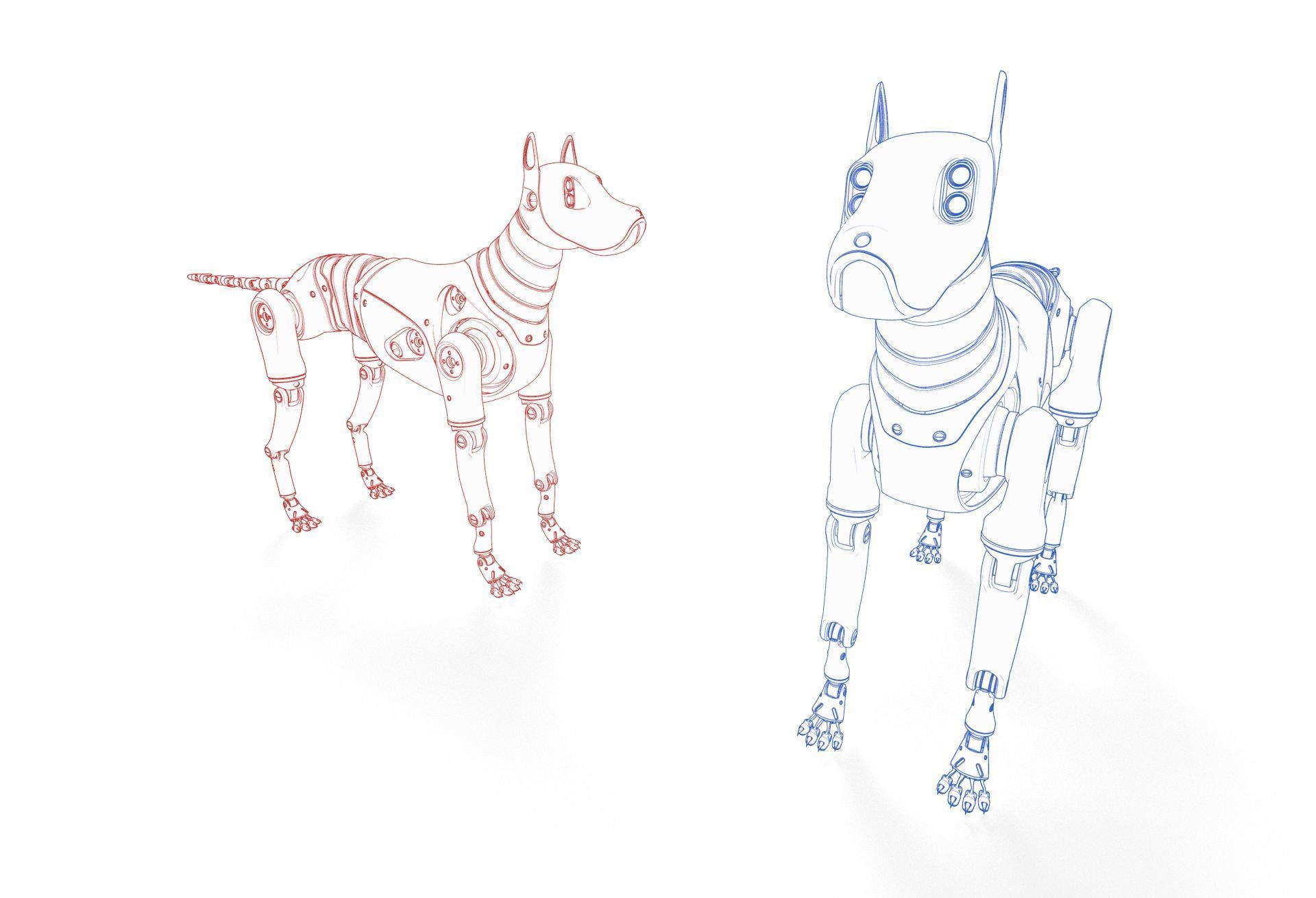 Dummy Robot Dog 3D model_15