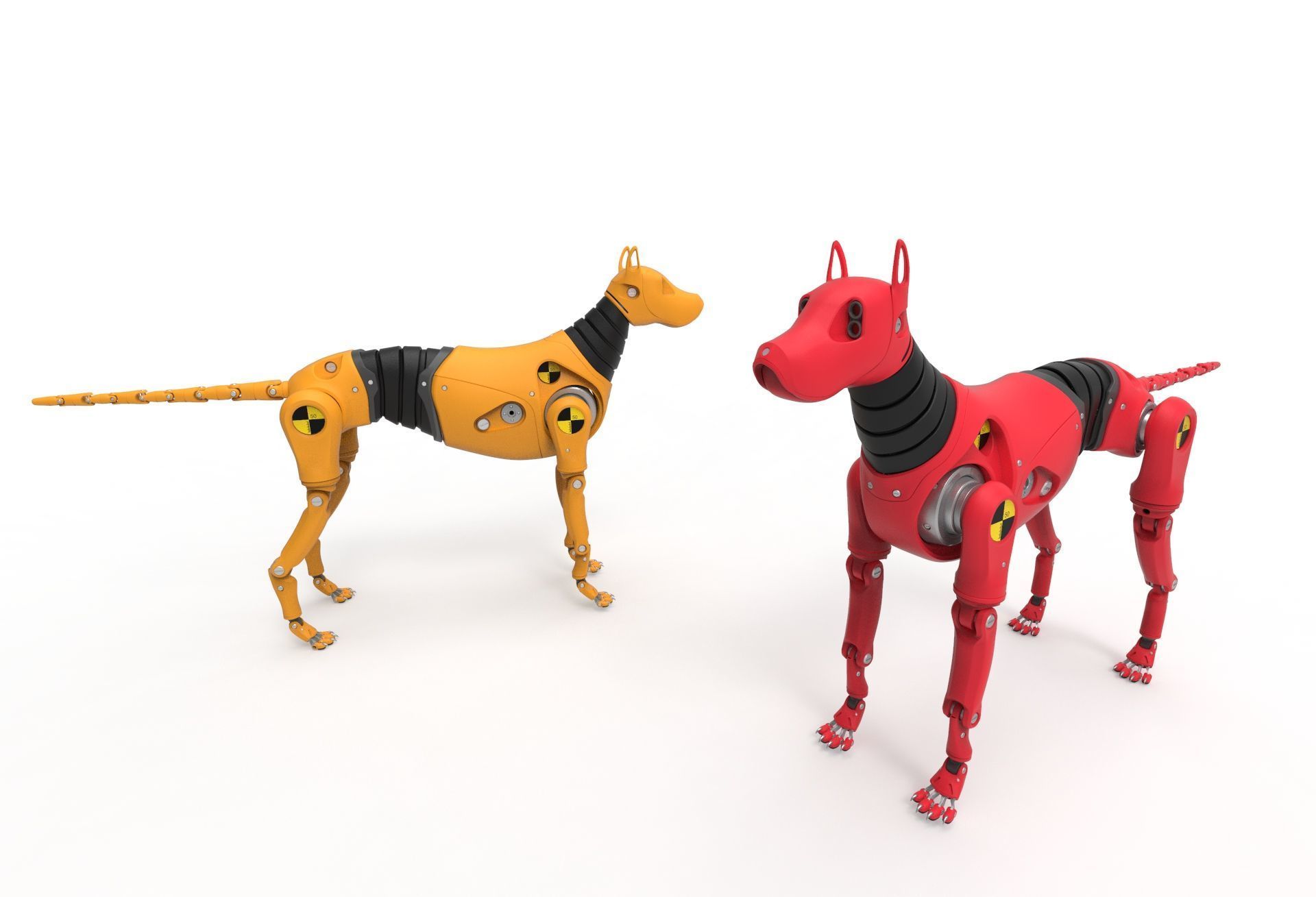 Dummy Robot Dog 3D model_3