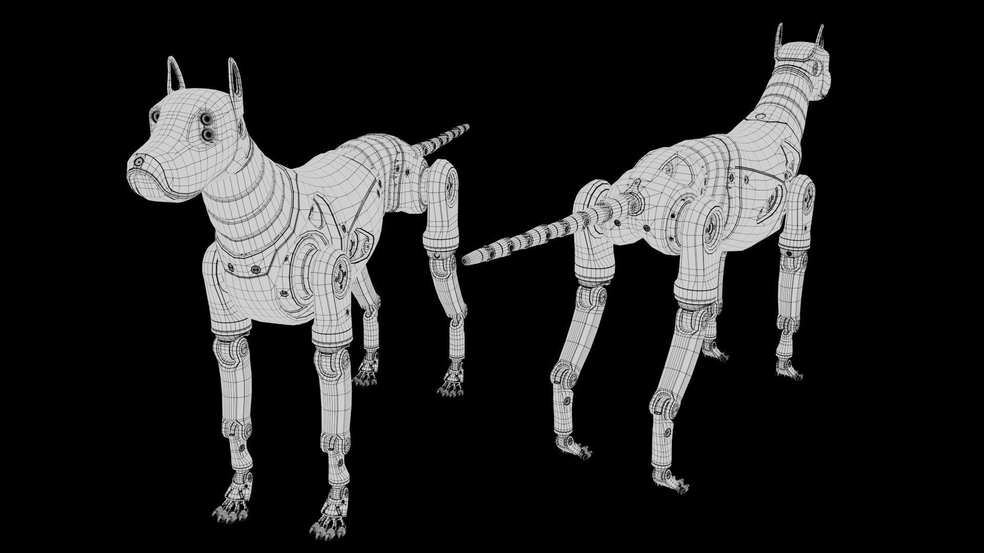 Dummy Robot Dog 3D model_20