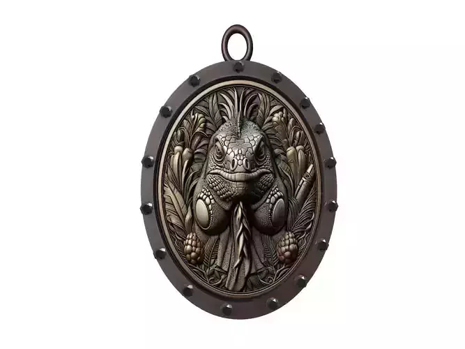 Iguana Animal Pendant