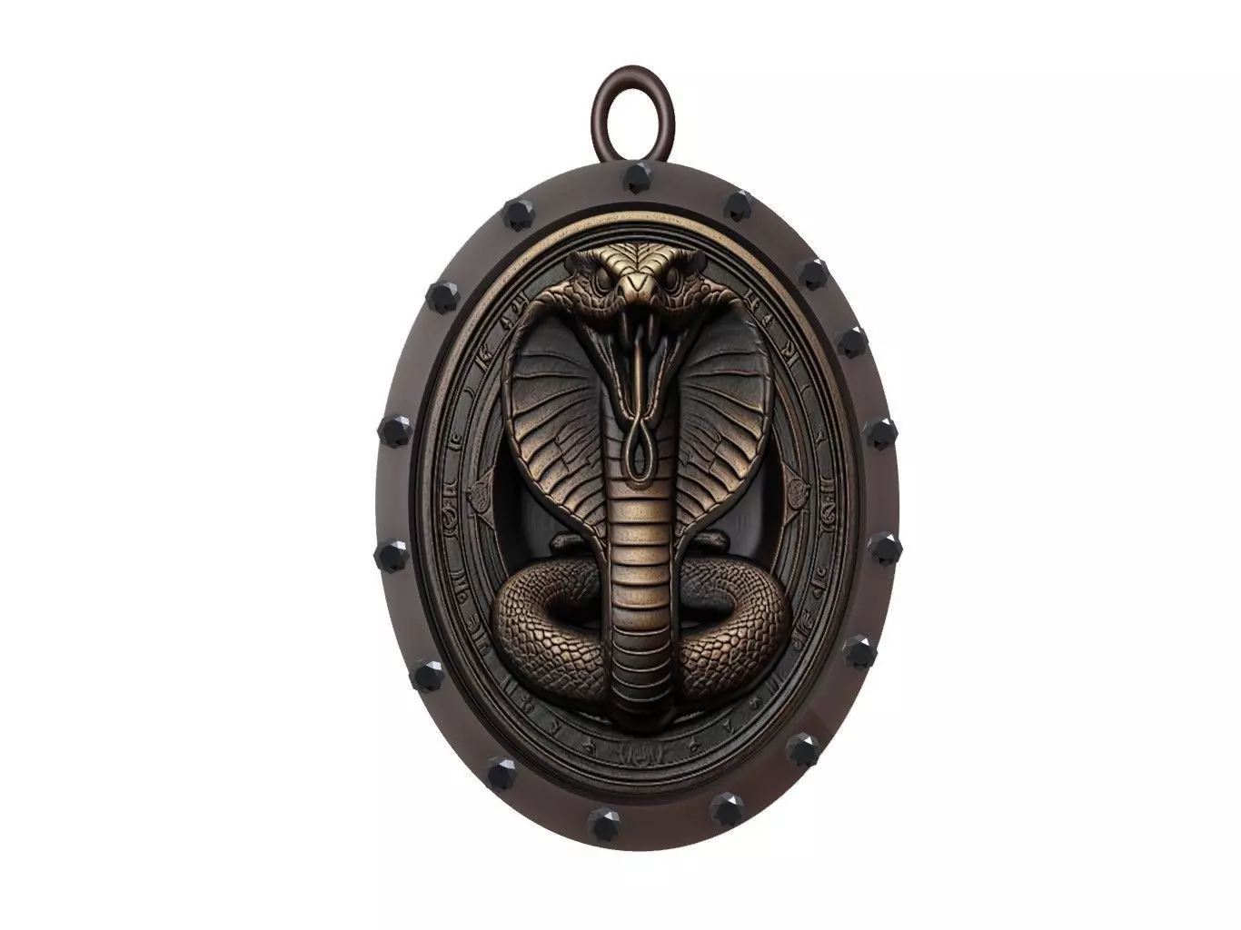 Cobra Animal Pendant 3D print model_0