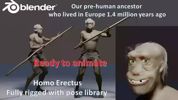 Homo Erectus adult male who lived over a million years ago