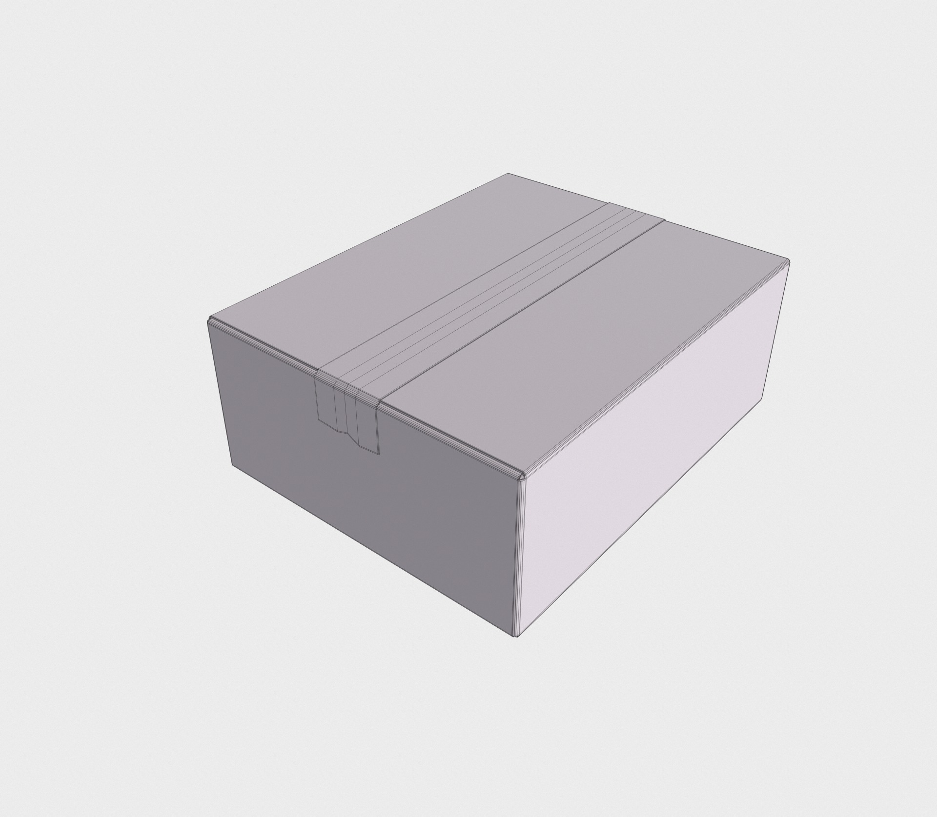 Cardboard box sealed 1 3D model_6
