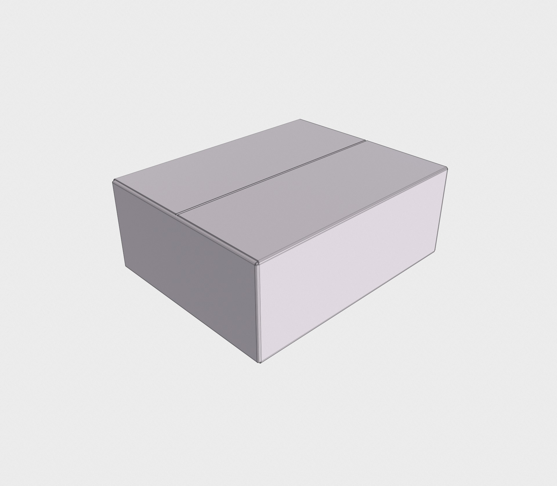 Cardboard box sealed 1 3D model_7