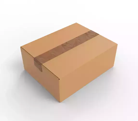 Cardboard box sealed 1 3D model