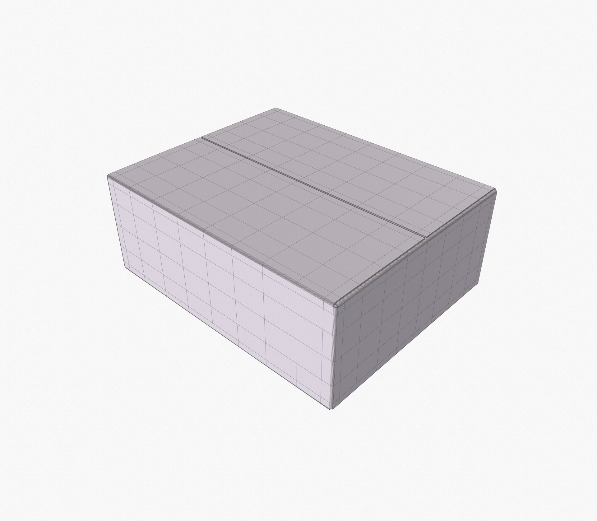 Cardboard box sealed 1 3D model_8