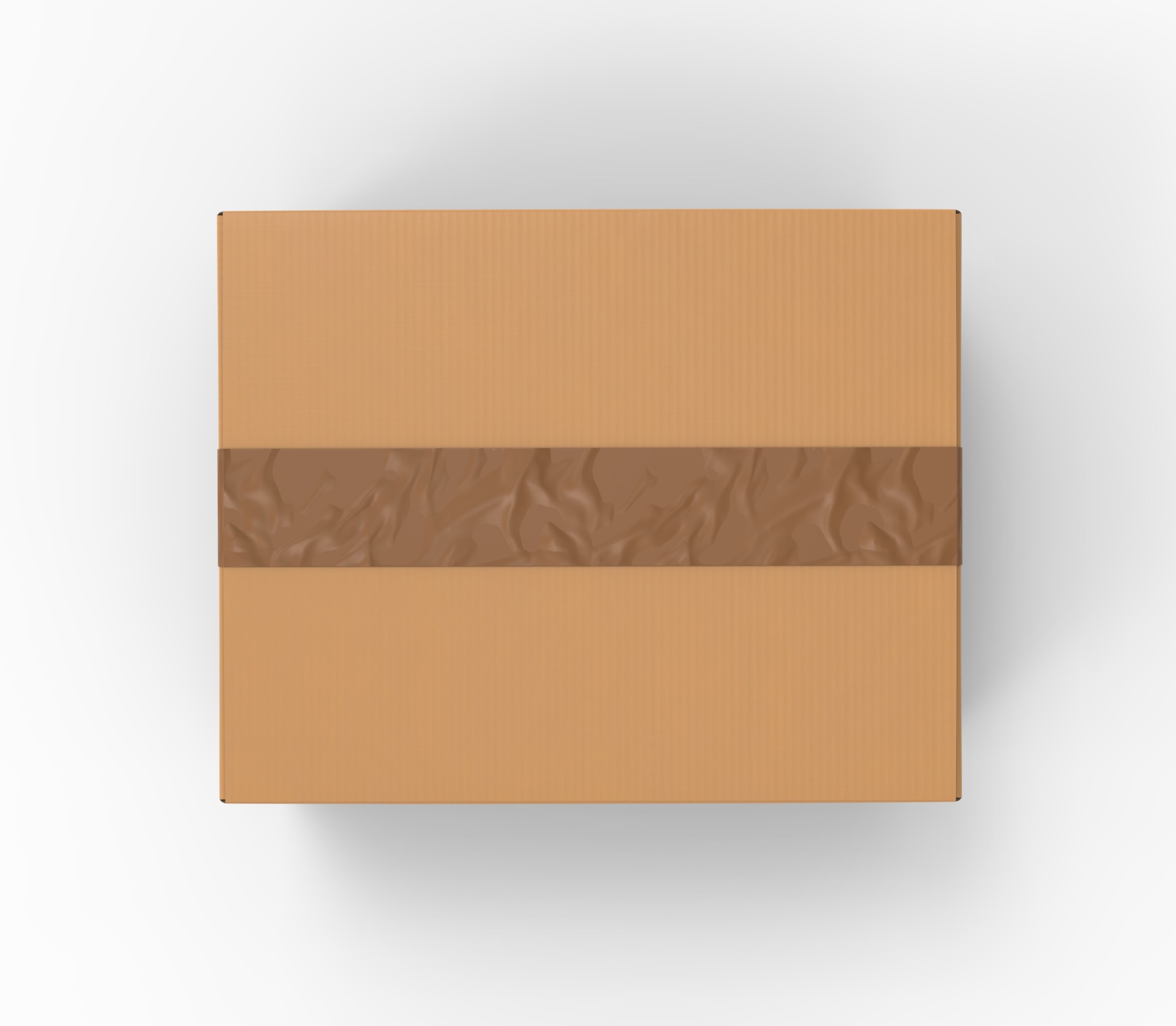 Cardboard box sealed 1 3D model_4