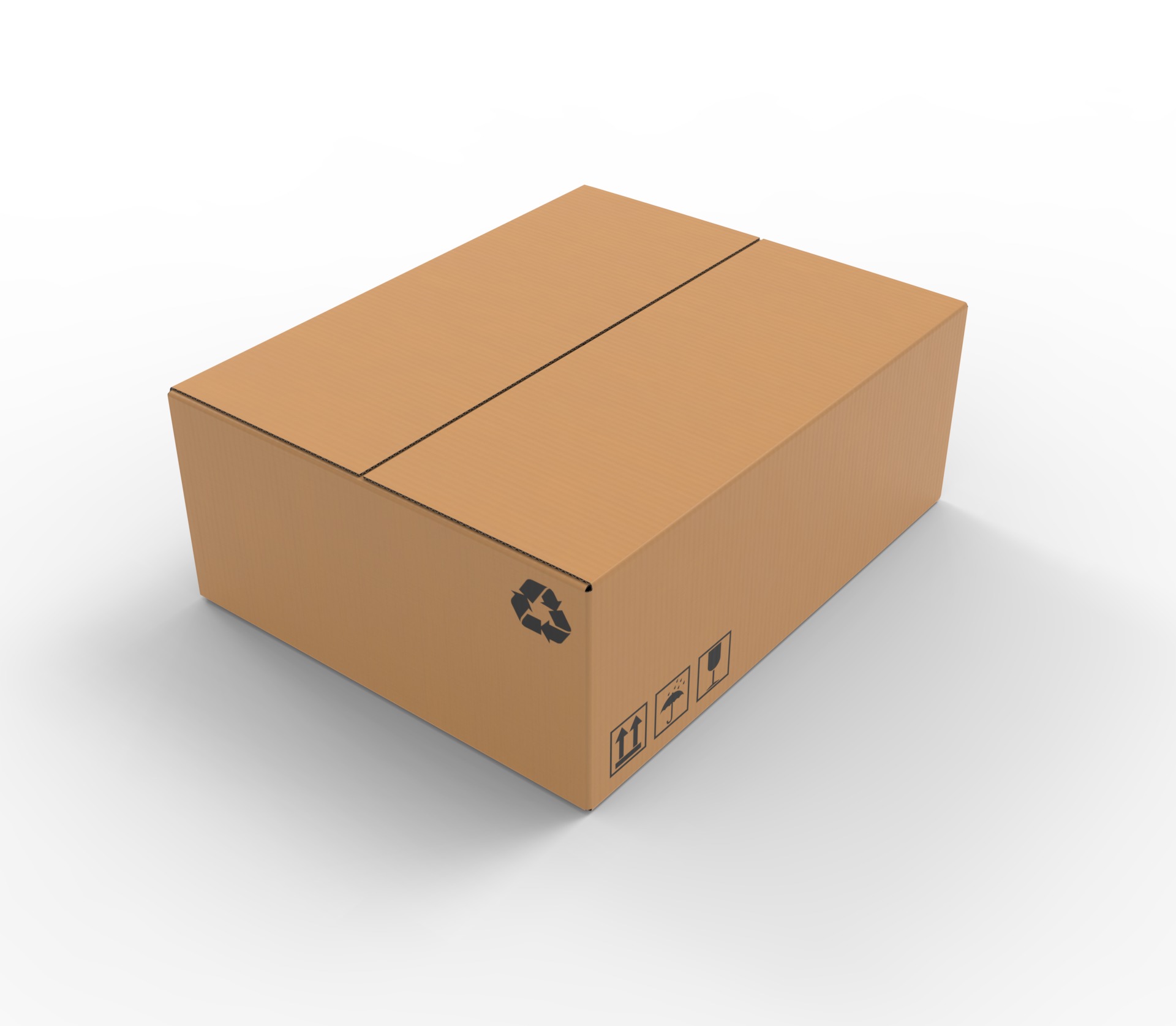 Cardboard box sealed 1 3D model_3