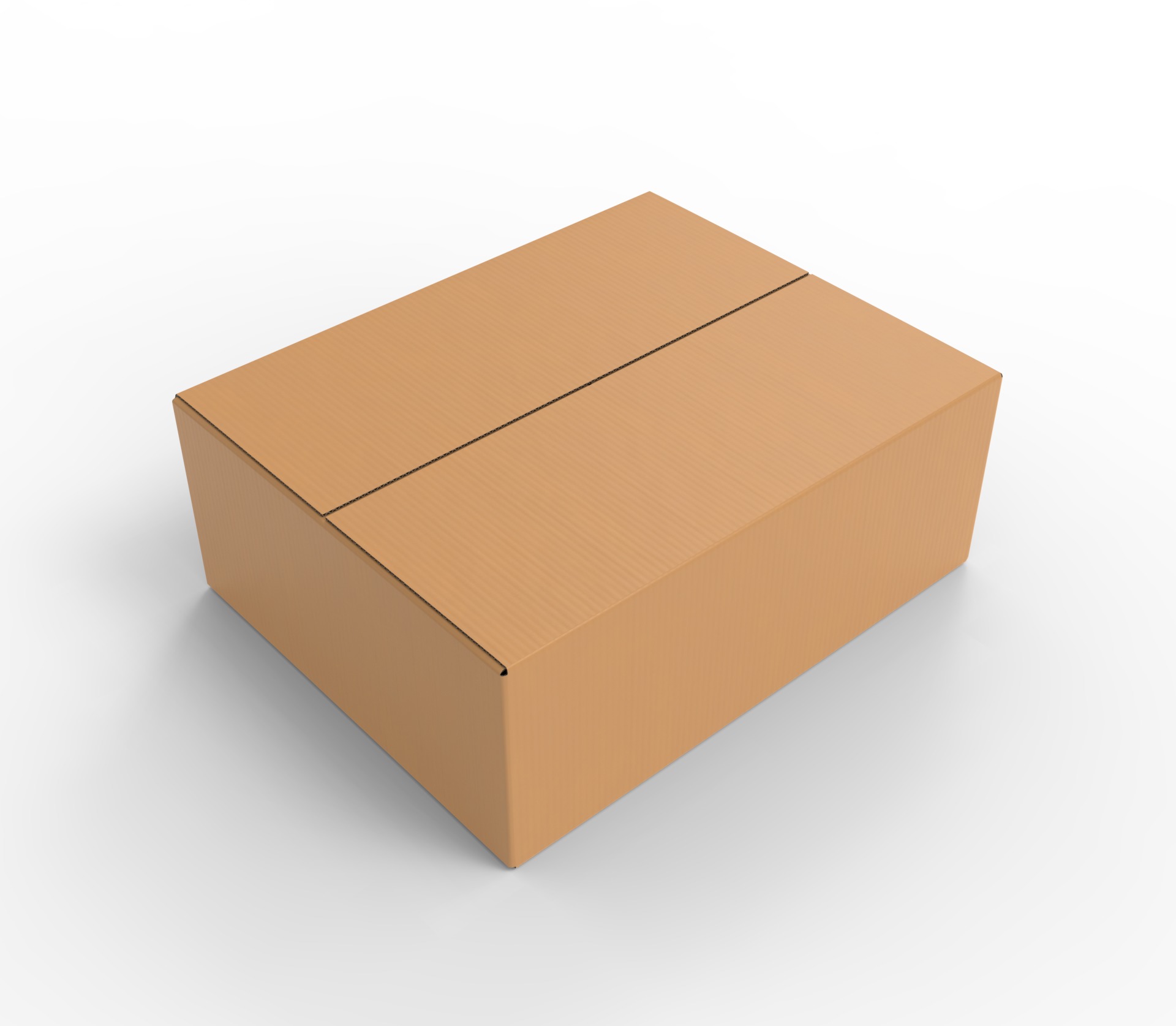 Cardboard box sealed 1 3D model_2