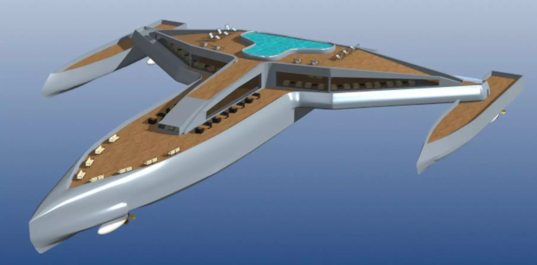 Estrella Luxury Yacht - High Poly 3D model