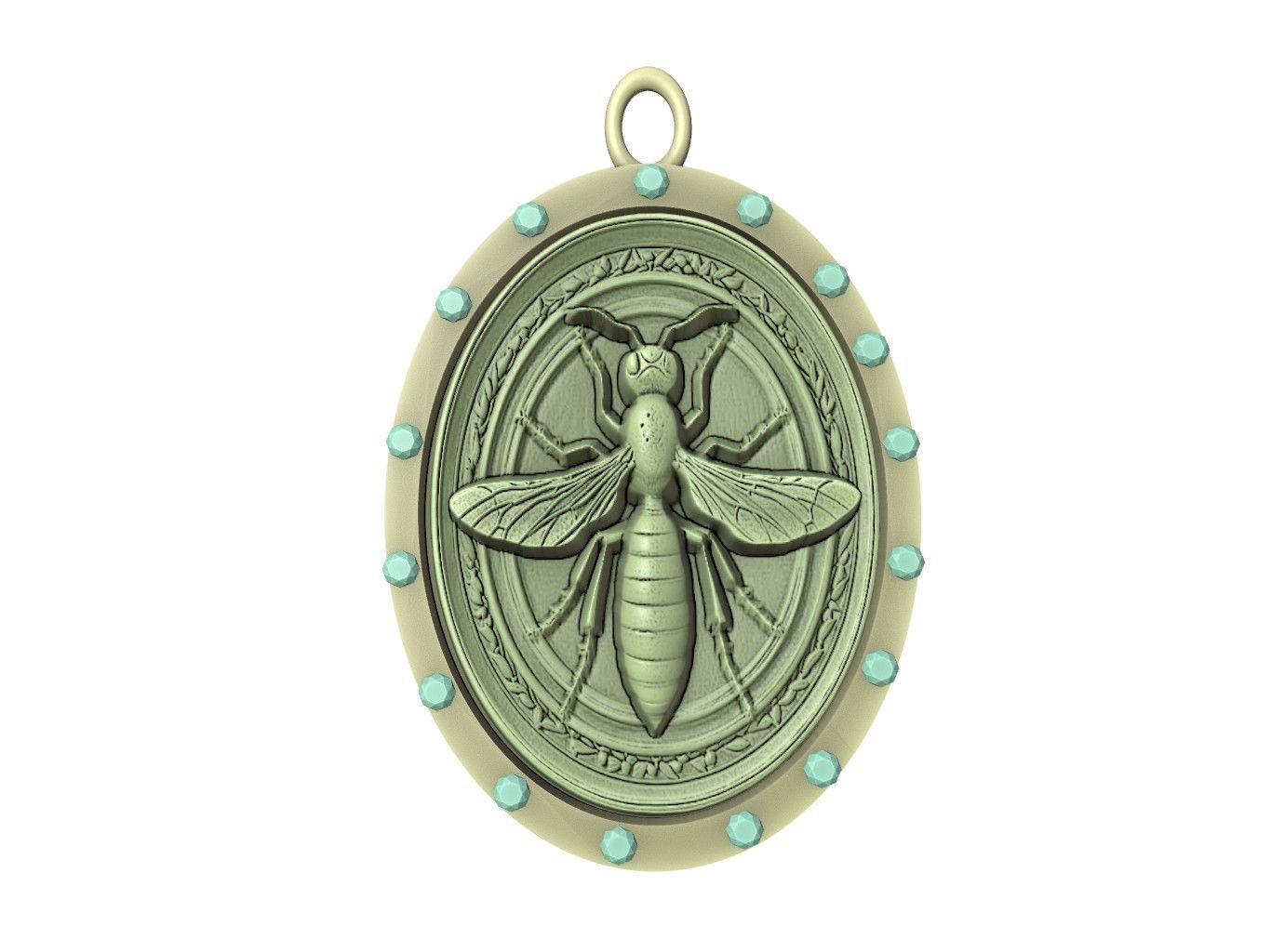 Wasp Animal Pendant 3D print model_2