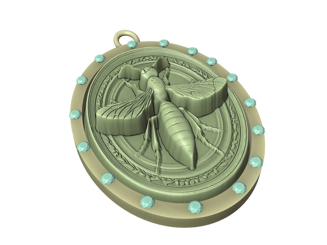 Wasp Animal Pendant 3D print model_3