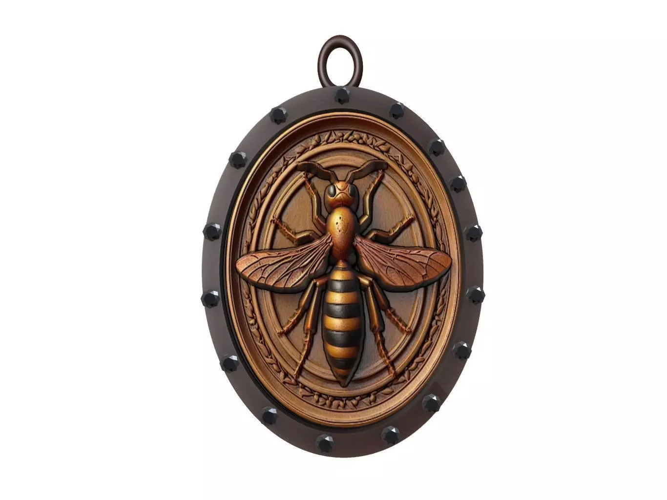 Wasp Animal Pendant 3D print model_0
