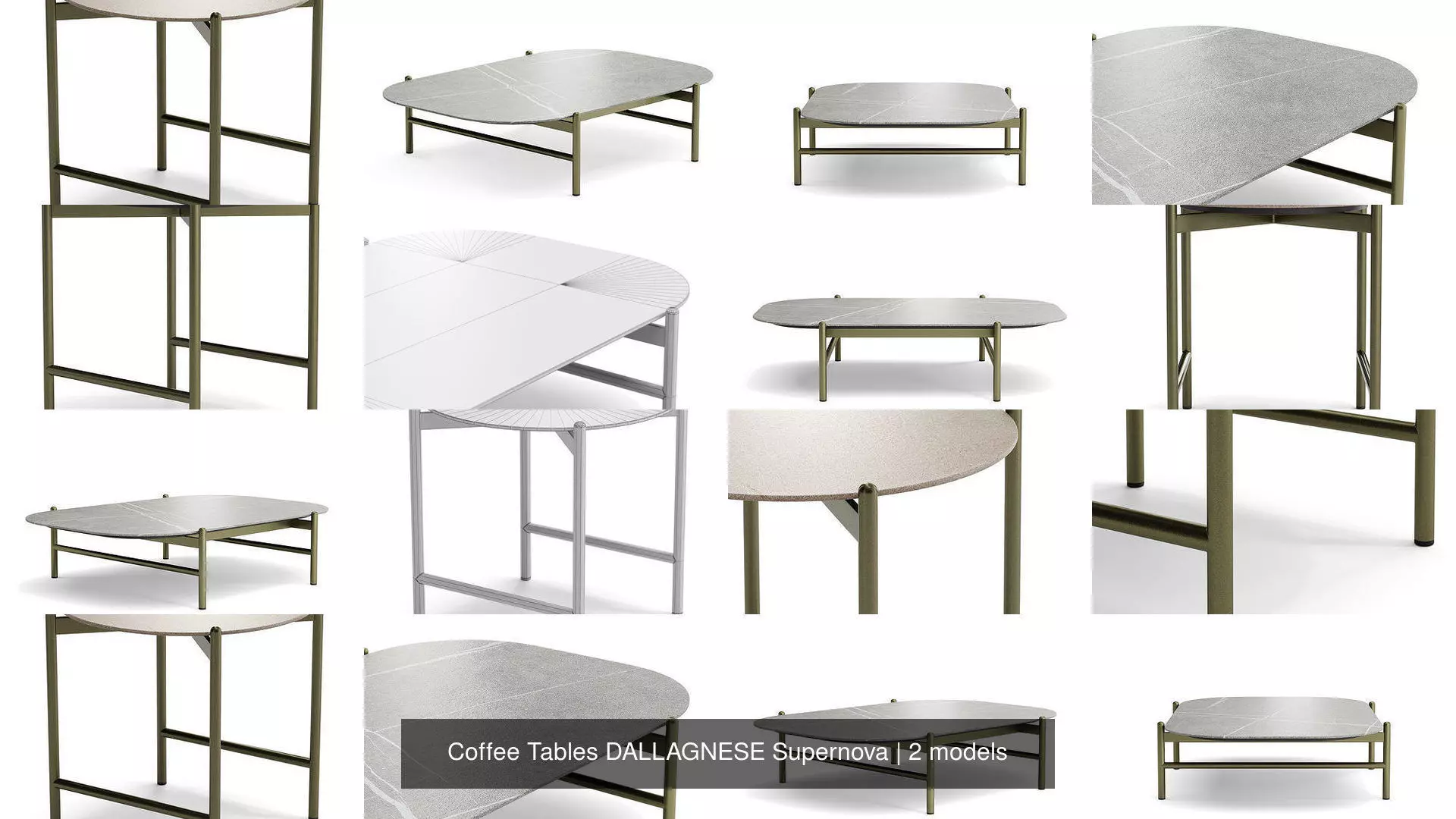 Coffee Tables DALLAGNESE Supernova 3D Model Collection_0