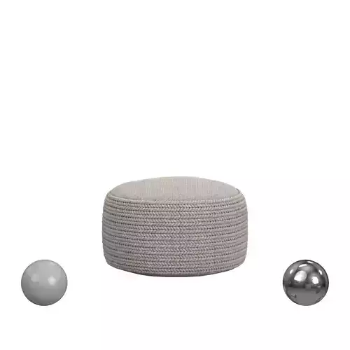 Hira Natural Ivory Pouf