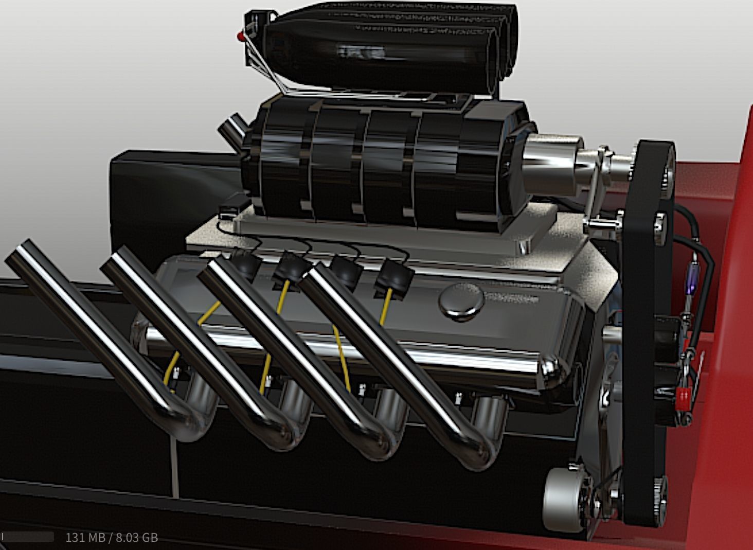 Drag Boat - Fast Motion - High Poly 3D Model 3D model_7