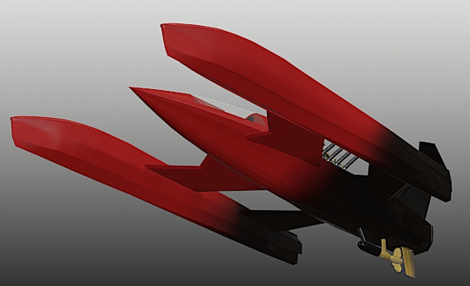 Drag Boat - Fast Motion - High Poly 3D Model 3D model_15