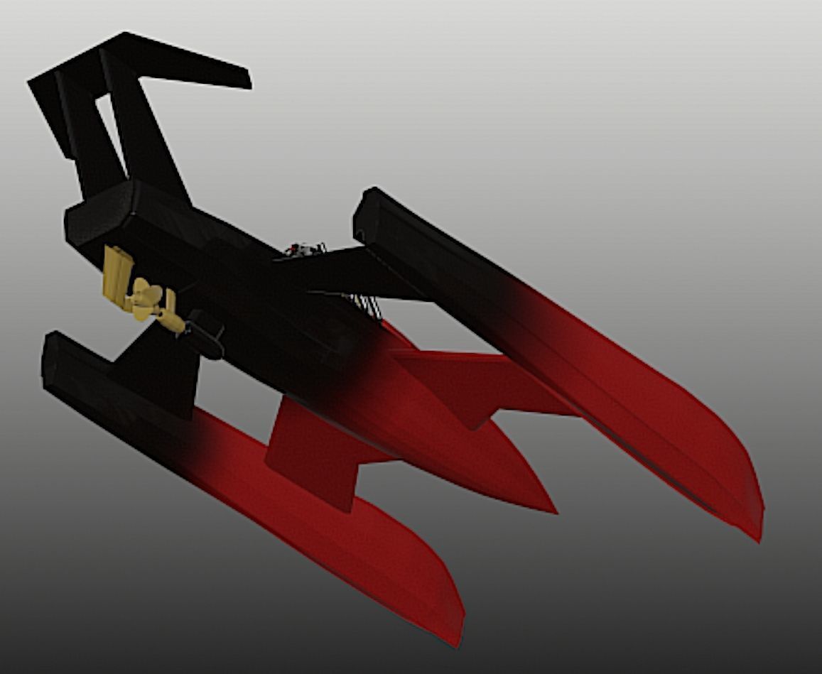 Drag Boat - Fast Motion - High Poly 3D Model 3D model_17