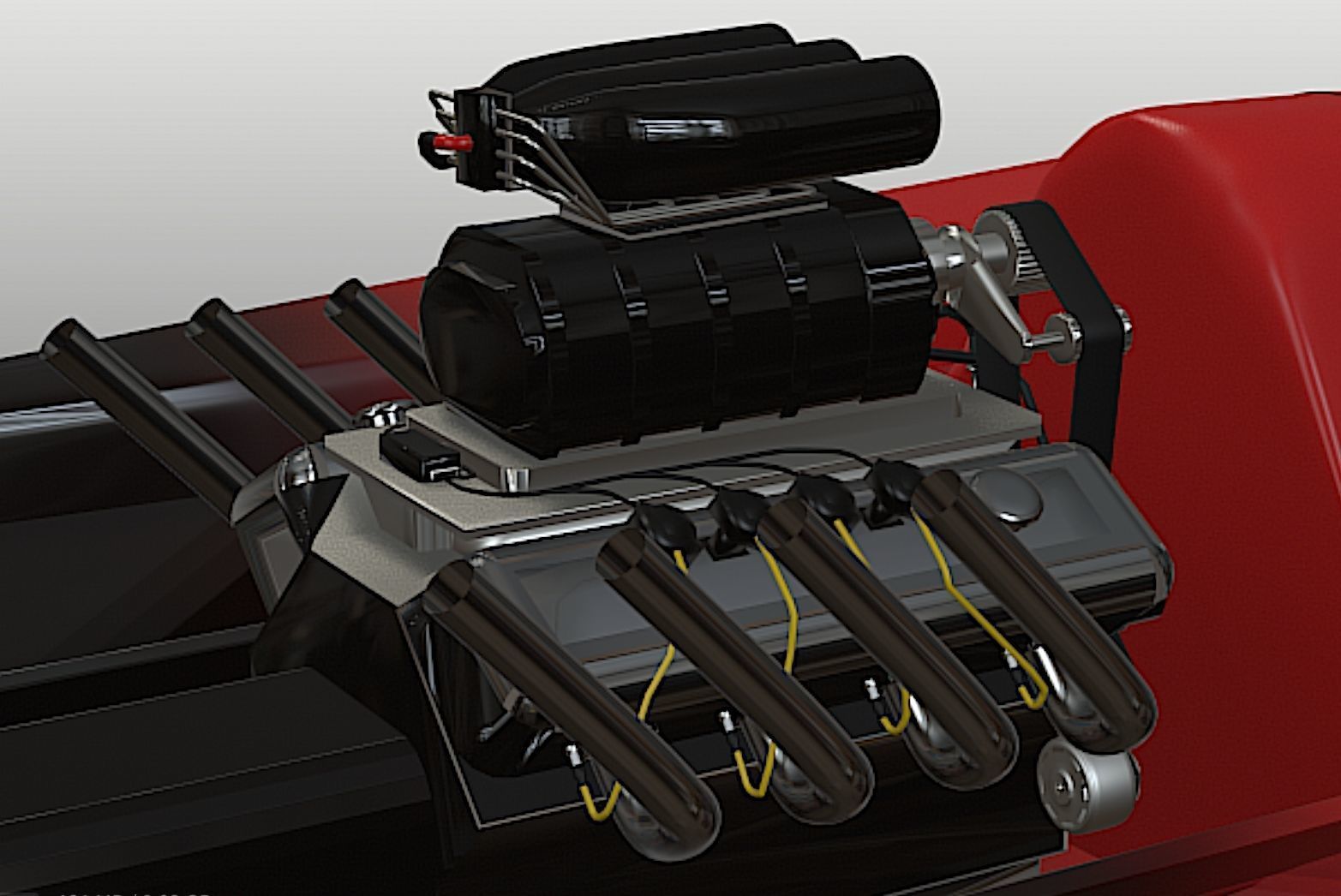 Drag Boat - Fast Motion - High Poly 3D Model 3D model_6