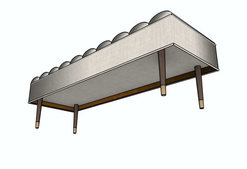 Emerson Christoph Upholstered Bench by Arteriors 3D model_2