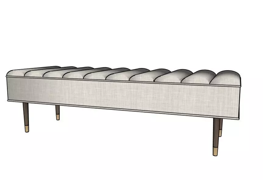Emerson Christoph Upholstered Bench by Arteriors 3D model_0