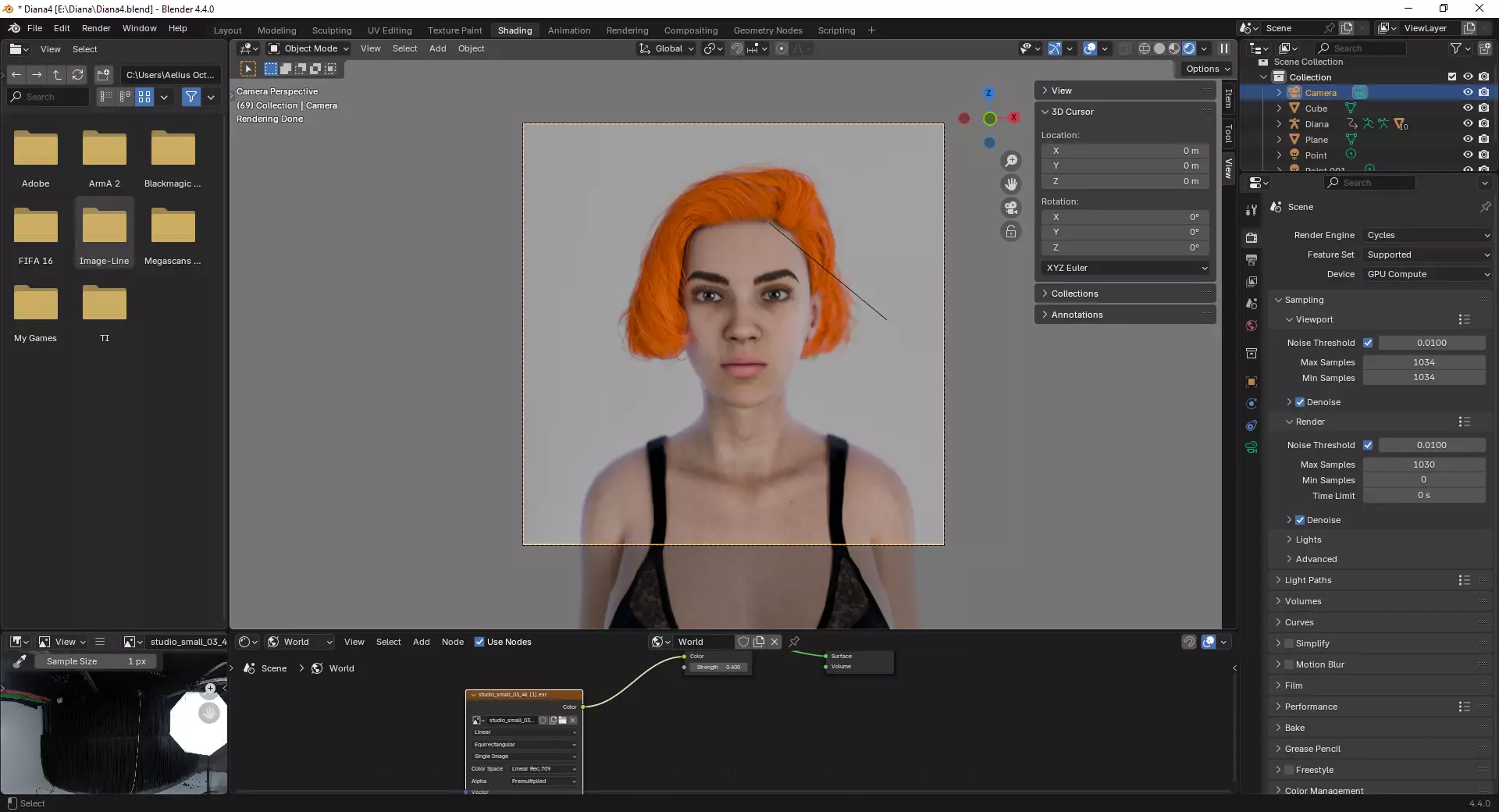 Diana Models 3D Low-poly 3D model_4