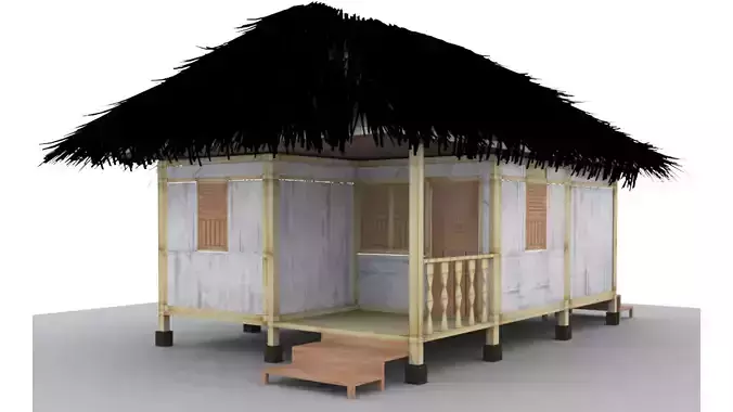 Sundanese traditional Suhunan Jolopong Low-poly 3D model